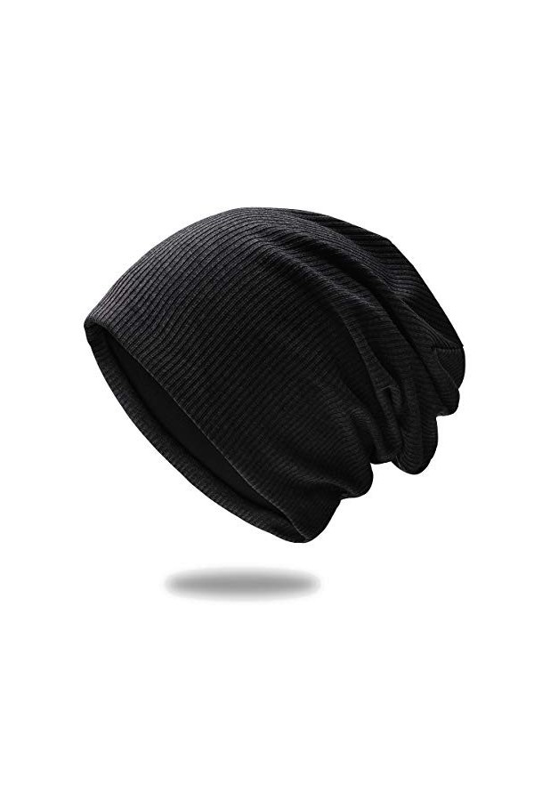 Bonnet tendance et élégant en tissu tricoté de qualité, respirant et élastique. - marron - Taille unique