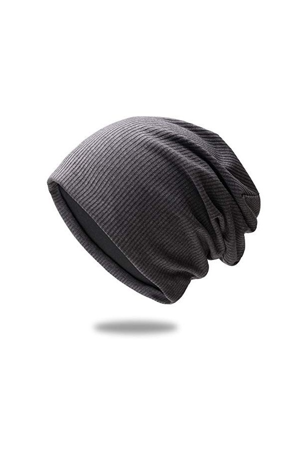 Bonnet tendance et élégant en tissu tricoté de qualité, respirant et élastique. - marron - Taille unique