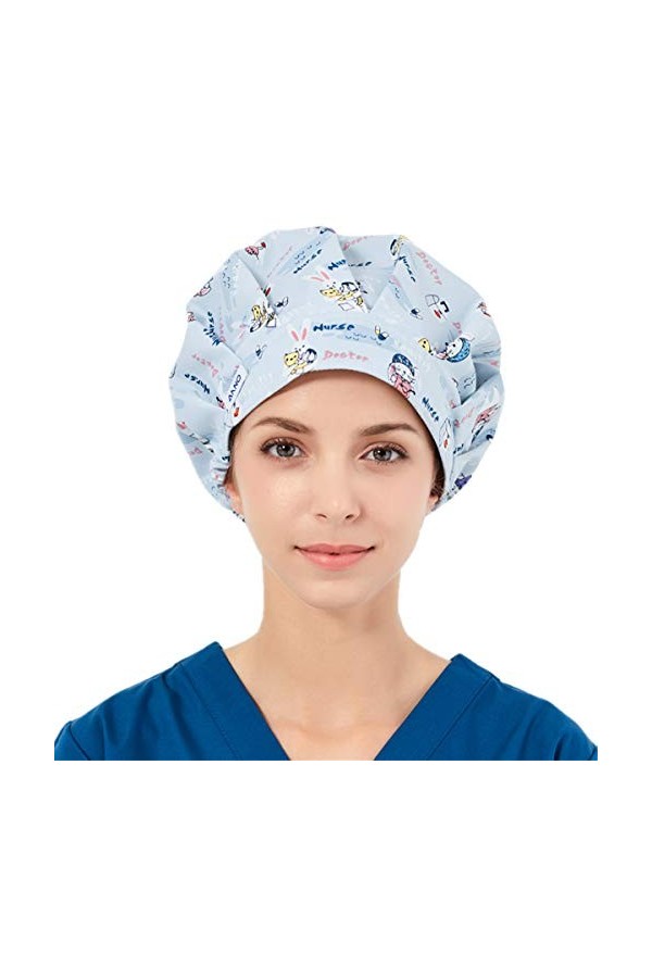 XINFU 1 bonnet de travail bouffant pour femme à cheveux longs - - Taille unique