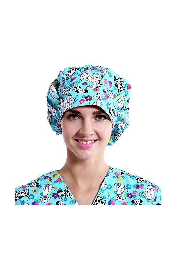 XINFU 1 bonnet de travail bouffant pour femme à cheveux longs - - Taille unique