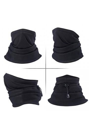 TAGVO Cache-Cou col Nez Hiver, Multifonction 4-en-1 écharpe Polaire Tour de Cou Tube de Longue Cou Chaud épais Protecteur de 