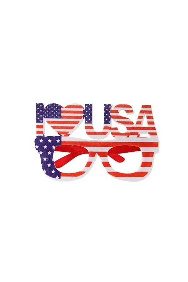 Lunettes de soleil 1 paire de lunettes de soleil avec drapeau américain patriotique Lunettes de soleil style années 80 Lunett