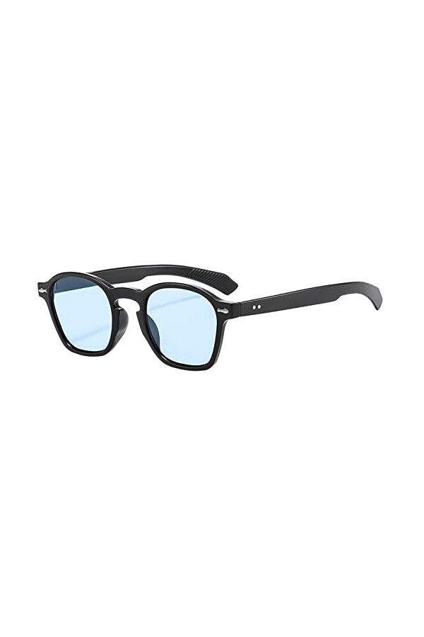 Lunettes de soleil carrées simples ovales rétro enveloppant autour du cadre unisexe coloré lunettes de soleil mode transparen