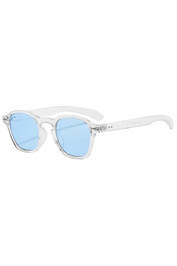Lunettes de soleil carrées simples ovales rétro enveloppant autour du cadre unisexe coloré lunettes de soleil mode transparen