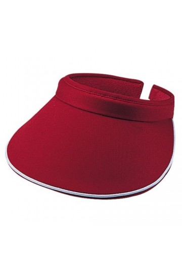 Visière passepoil à clipser pour femme, bordeaux, taille unique