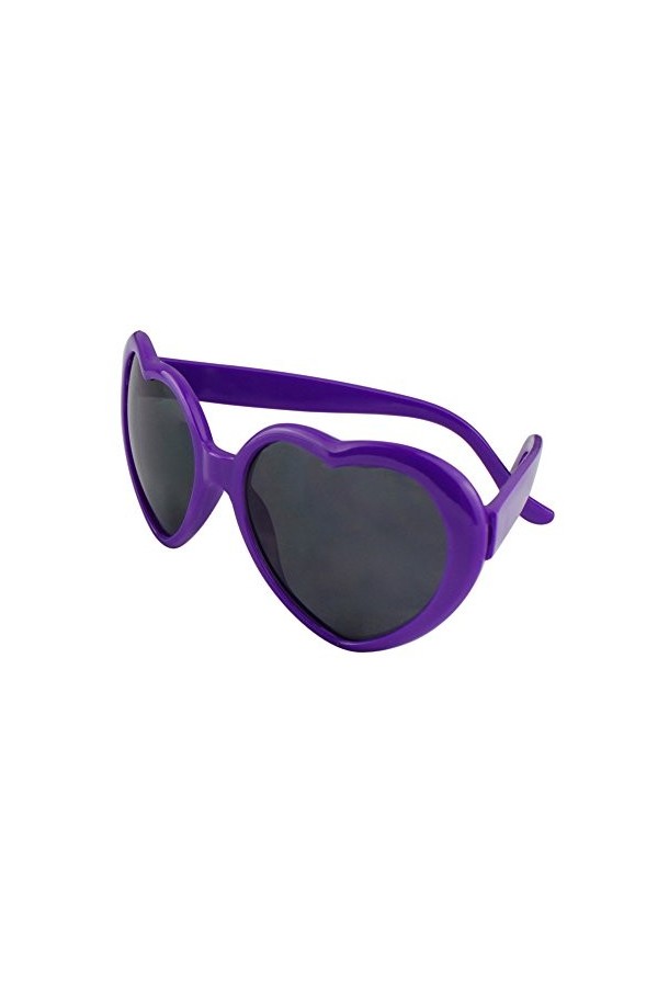 Bodhi2000 Lunettes de soleil tendance pour femmes et filles en forme de cœur, blanc, taille unique