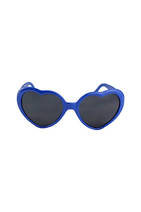 Bodhi2000 Lunettes de soleil tendance pour femmes et filles en forme de cœur, blanc, taille unique