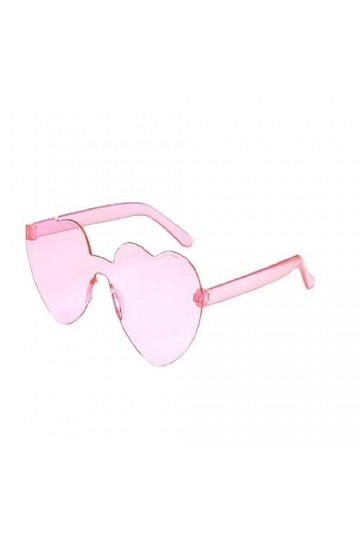 Clicitina Lunettes de soleil coeur pour femmes lunettes de soleil colorées en forme de coeur sans monture amusantes lunettes 