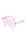 Clicitina Lunettes de soleil coeur pour femmes lunettes de soleil colorées en forme de coeur sans monture amusantes lunettes 