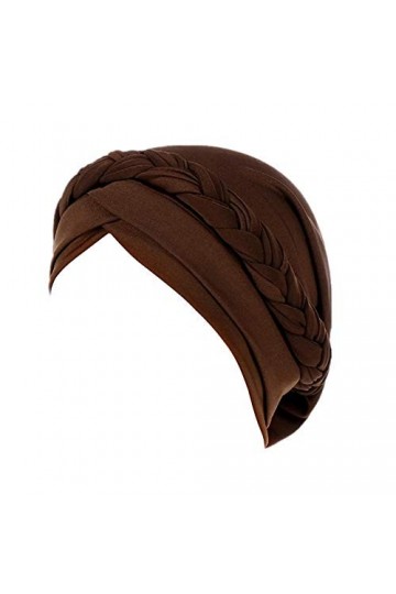 Fxhixiy Turban soyeux pour femme avec tresse Hijab pour cancer et chimio, bleu/blanc, Taille unique