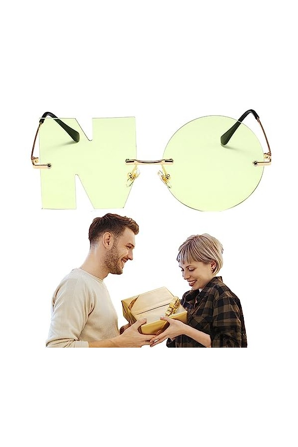 yapi soleil forme irrégulière | soleil drôles irrégulières,2023 Lunettes dété sans monture irrégulières Vision confortable p