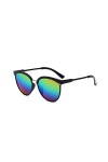 GZSRTT Lunette de Soleil Femme Surdimensionnées Oeil de Chat Protection UV400 Scintillante Composite Lustre Lunettes de Solei