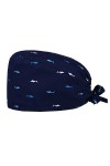 Casquette de gommage chirurgicale pour médecin bouffant turban avec bandeau de sueur pour femme et homme - - Taille unique