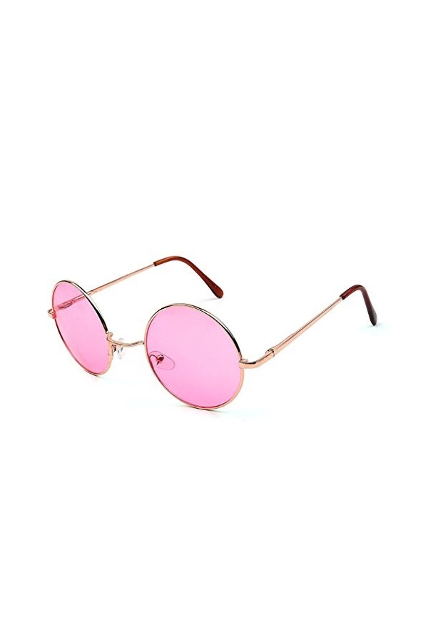 Topgrowth Lunettes de soleil pour homme et femme, ronde, effet miroir, pour le sport, classe - Multicolore -