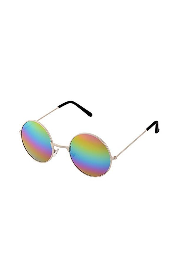 Dragonaur Lunettes de soleil en résine pour homme et femme avec verres ronds Style punk Multicolore