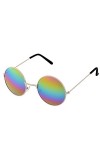 Dragonaur Lunettes de soleil en résine pour homme et femme avec verres ronds Style punk Multicolore