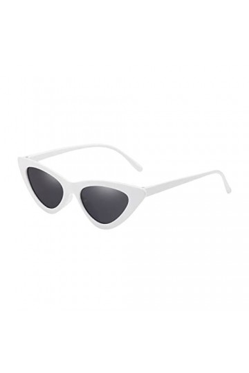 Lunettes de soleil rétro pour femme - Style européen et américain - Lunettes de soleil triangulaires pour homme, Blanc., Tail