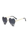 Lunettes de soleil polarisées irrégulières vintage transparentes couleur bonbon sans cadre lunettes rétro style classique lun