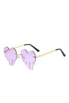Lunettes de soleil polarisées irrégulières vintage transparentes couleur bonbon sans cadre lunettes rétro style classique lun