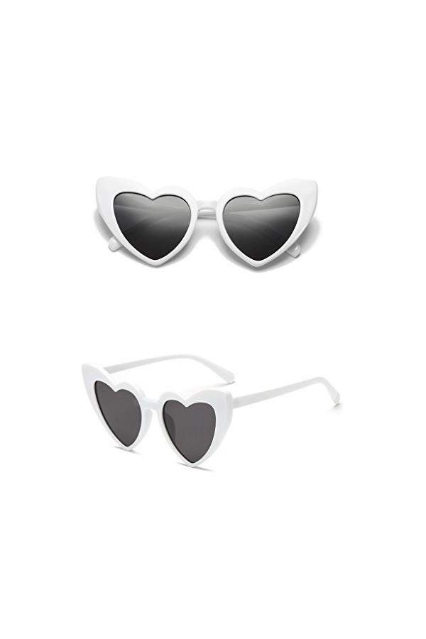 DeaAmyGline Lunettes De Soleil RéTro Oeil De Chat pour Femmes Lunettes De Soleil,Lunettes De Mode Mignonnes Coquines Lunettes