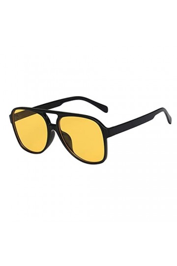 TDEOK Lunettes de soleil tendance pour femme - Style rétro surdimensionné - Lunettes de soleil carrées - Pour homme et femme,