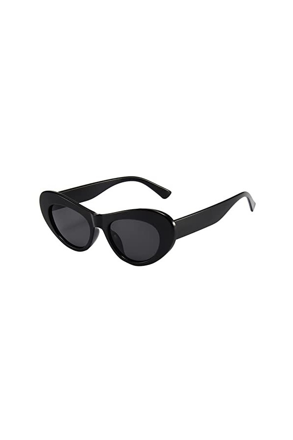 hahuha Tenues de chat pour femmes femmes lunettes de soleil couleur gelée rétro simple ovale lunettes de soleil tendance, Noi