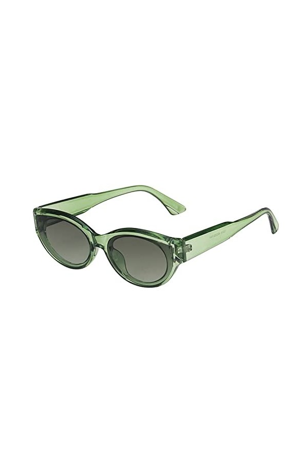 hahuha Lunettes de soleil carrées rétro œil de chat pour femme, Vert, taille unique
