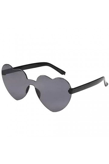 Leadrop Lunettes de soleil décoratives multicolores sans monture pour femme, Noir , Taille unique