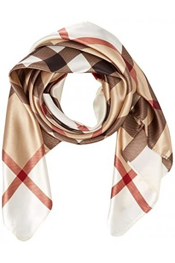 Ecroon Foulard Carré Echarpes et Foulards Femme Châles Écharpes Square Motif dImpression Satin de Soie Bandanas