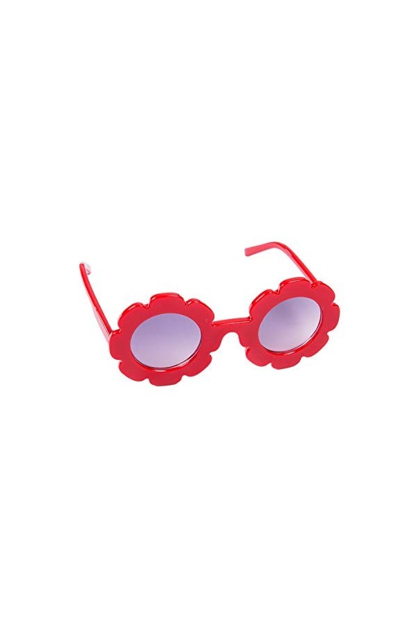 Lunettes de soleil rondes pour enfant - Tendance - Pour garçons et filles - Monture en forme de fleur - 8 couleurs - Protecti