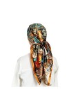 RIIQIICHY Foulard pour les femmes comme foulard en satin de soie pour envelopper les cheveux la nuit Bandana Carré Designer F