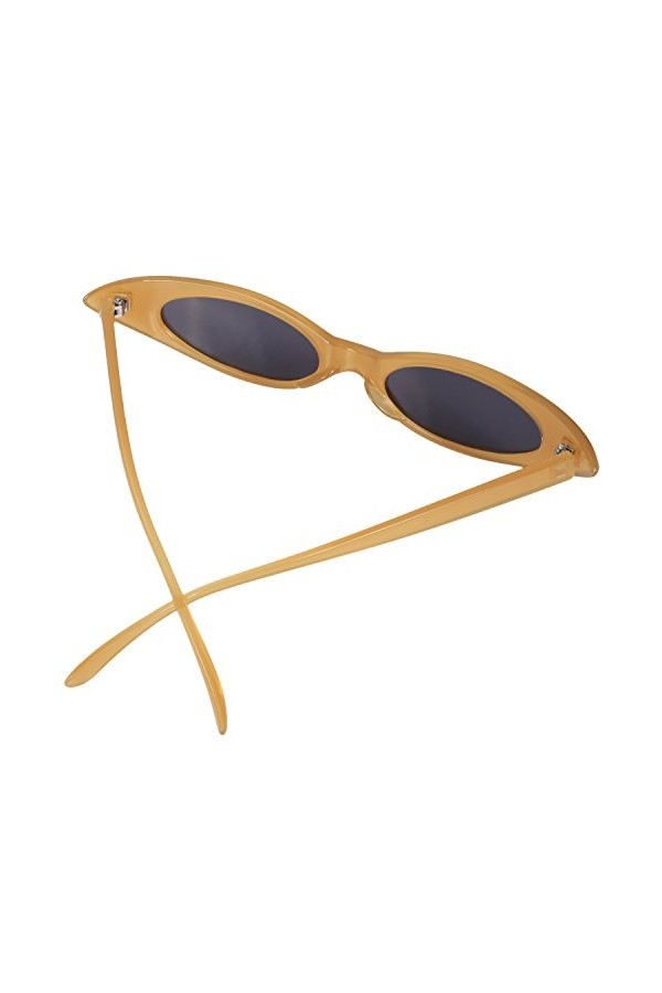 MaiMin Lunettes de Soleil doeil de Chat pour Femmes, Retro, Cool, Lunettes doeil de Chat, Cadre, Lunettes ovales, UV400 Jau