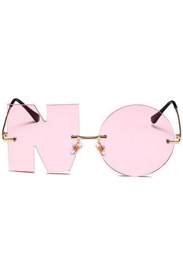 Yusheng soleil lettre NO,soleil en forme lettre | 2023 Lettre Aucune nouveauté Lunettes Conception sans monture Anti-UV Visio