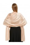 Vijamiy Etoles Femme Mariage Chales en Satin Echarpes Chic Longue Wrap Foulard Pashmina Elégante pour Fêtes Soirée Cérémonies