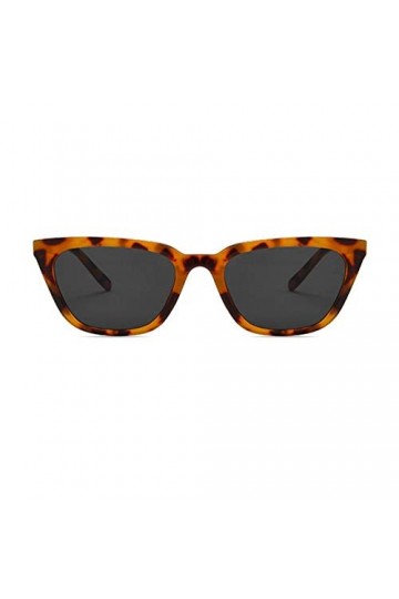 Lunettes de soleil simples et sexy pour femme - Petites lunettes de soleil rectangulaires vintage pour femme, Cadre léopard