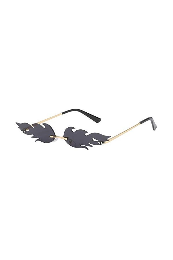 Topgrowth Lunettes de soleil Flaamma, lunettes polarisantes, unisexe, lunettes de soleil, sans monture pour voyage, mariage o