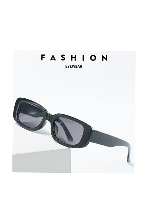 sevennine Femmes Rectangle Lunettes de soleil élégantes Petites Lunettes de protection UV rétro Lunettes de lunettes de lunet