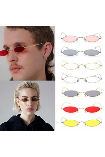 Rétro en métal de Petites Lunettes de Soleil ovales des Femme des Hommes Lunette de Soleil Malloom