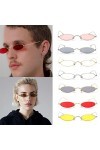 Rétro en métal de Petites Lunettes de Soleil ovales des Femme des Hommes Lunette de Soleil Malloom