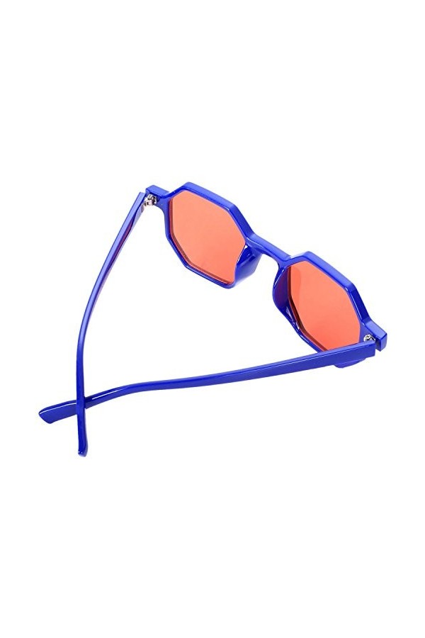 MaiMin Lunettes de Soleil polygonales des Femmes Petites Lunettes de Soleil Vintage de Luxe des Dames Lunettes de Soleil Retr