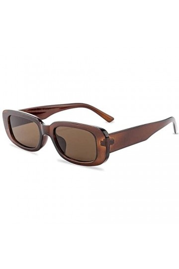 Lutiore Lunettes de soleil carrées rétro de créateur de marque rectangulaires sexy pour femme Lunettes de soleil de voyage co