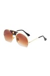 iHENGH Lunette de Soleil,Mode Femmes Hommes Metal Frame Lunettes de Soleil Lunettes UV Shades intégré