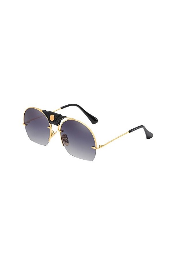 iHENGH Lunette de Soleil,Mode Femmes Hommes Metal Frame Lunettes de Soleil Lunettes UV Shades intégré