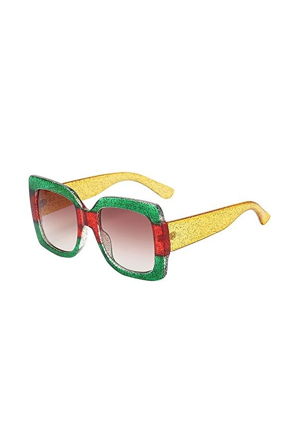Femmes Carrés Lunettes De Soleil Malloom Chic Cat Eye Eyewear Sunglasses Couleur de Contraste