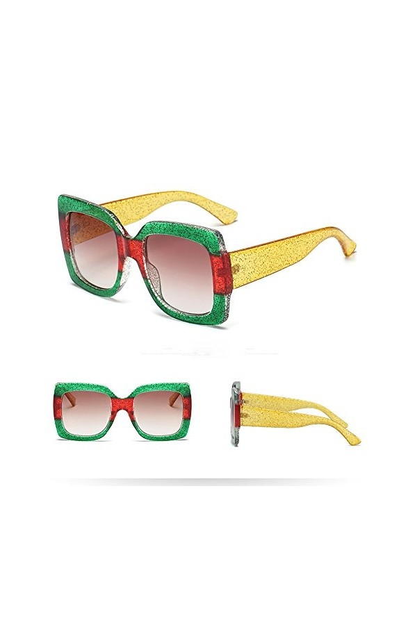 Femmes Carrés Lunettes De Soleil Malloom Chic Cat Eye Eyewear Sunglasses Couleur de Contraste