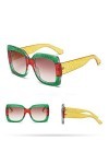 Femmes Carrés Lunettes De Soleil Malloom Chic Cat Eye Eyewear Sunglasses Couleur de Contraste