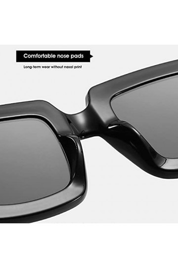 SWILDER Millésime Grandes Lunettes de Soleil Carrées Femmes Grand Monture Femmes Lunettes de Soleil Mode Dégradé Femmes Lunet