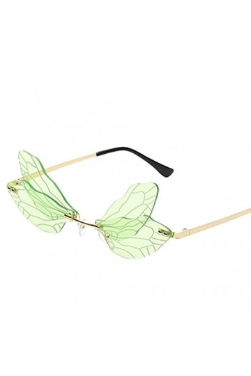 hahuha 1 paire de lunettes de soleil rétro personnalisées sans cadre pour femmes - Dégradé transparent - Vintage pour homme, 