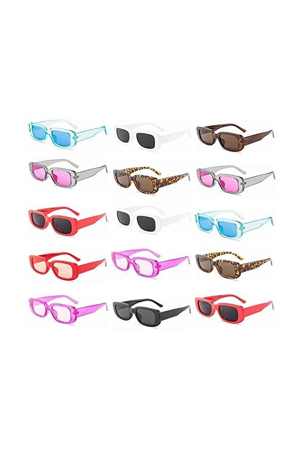 Lunettes de soleil tendance pour homme et femme - Lunettes de soleil classiques rétro - Petites lunettes de soleil carrées - 