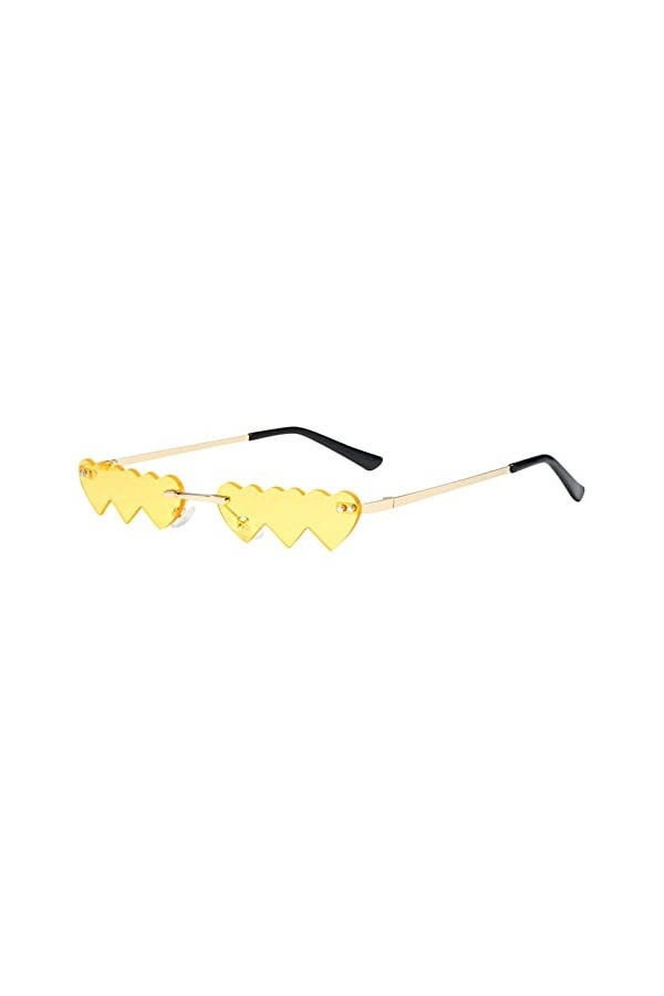 Lunettes de lecture informatique femme en forme de cœur vintage Lunettes de soleil Lunettes ton rétro irrégulière Unisexe Fil